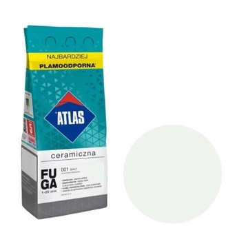 ATLAS Fuga ceramiczna 1-20mm 001 BIAŁA BIAŁY 2kg