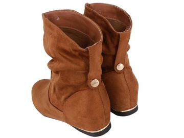 STYLOWE BOTKI NA KOTURNIE ZGRABNE BUTY DAMSKIE CAMEL BELLO 37