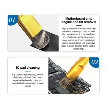 ЩЕТКА ДВУСТОРОННЯЯ ЩЕТКА ДЛЯ ЧИСТКИ ЭЛЕКТРОНИКИ ПЕЧАТНОЙ ПЛАТЫ SUNSHINE SS-022D