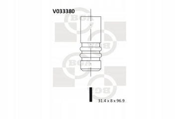 BGA V033380 VENTIL VÝFUKOVÝ