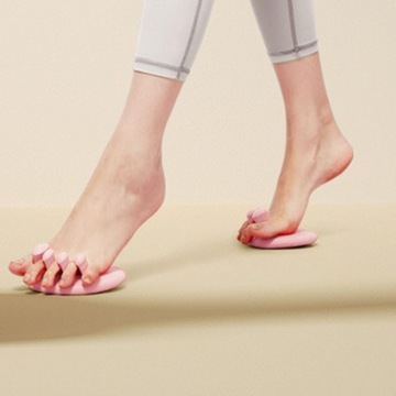 Мягкие разделители для пальцев Тапочки для тренировки свода стопы, подошва розовая.