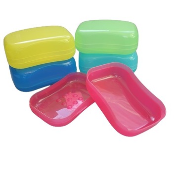 MYDELNICZKA ZAMYKANA POJEMNIK NA MYDŁO ETUI PODRÓŻNE PLASTIKOWA KOLORY