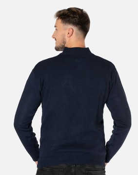 Duży Sweter Męski Półgolf Rozsuwany Golf 190-2 7XL