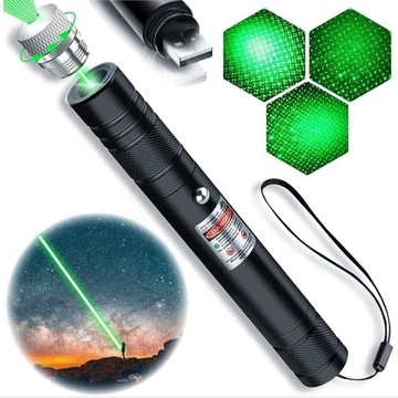 LASER ZIELONY USB WSKAŹNIK LASEROWY- BARDZO MOCNY