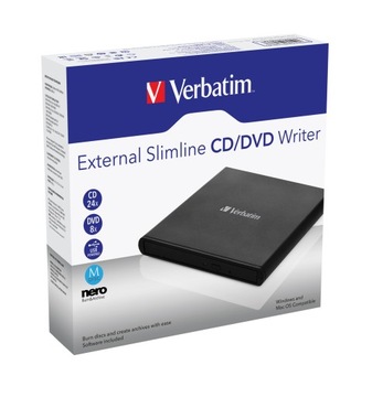 Внешнее устройство записи компакт-дисков/DVD Verbatim USB 2.0 SLIM