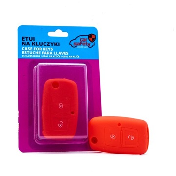 ETUI SILIKONOWE NA KLUCZYK CZERWONE VW SKODA SEAT
