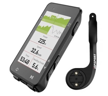 Licznik rowerowy z asystentom jazdy, bezprzewodowy IGS630 z uchwytem
