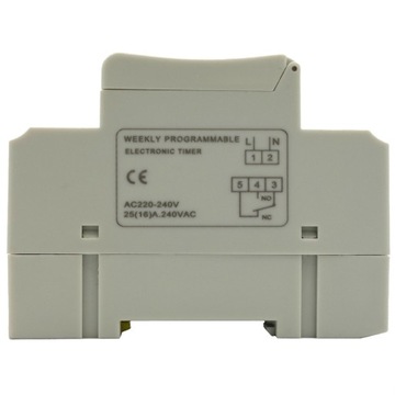 ПРОГРАММАТОР ТАЙМЕРА 230 В DIN-рейка TH35 DIGITAL WEEKLY