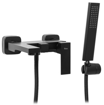 Bateria wannowa ścienna FENIX Black Mat Czarna REA