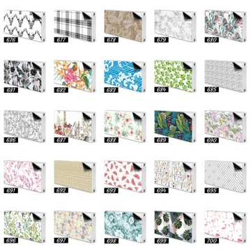 Крышка радиатора с принтом 80х60 Гавайские цветы