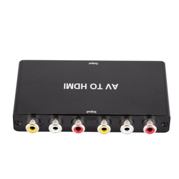 Переключатель адаптера-конвертера с аналогового 2x AV RCA CVBS на цифровой HDMI