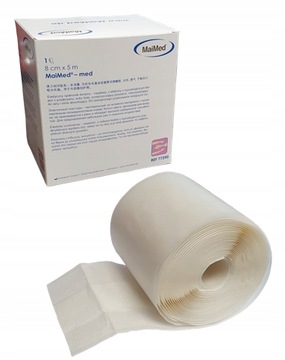 PLASTER Z OPATRUNKIEM 8CMx5M DO CIĘCIA WŁÓKNINOWY