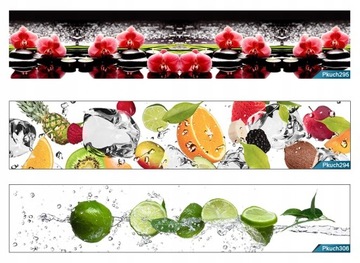 Моющиеся фотообои для кухни ЛАМИНАТ 400х60 разные