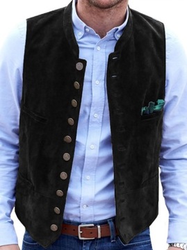 Men's Vest Frosted Velvet Suit Vest Casual Steampu