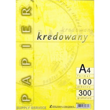 Папір крейдований A4 100 аркушів 300 г Kreska