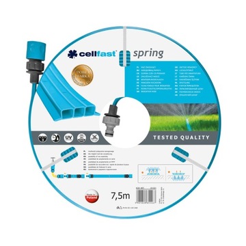 Wąż zraszający 7,5m 1/2'' SPRING CELLFAST