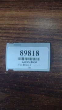 FIAT BRAVO II ZÁMEK DVEŘE PRAVÝ PŘEDNÍ