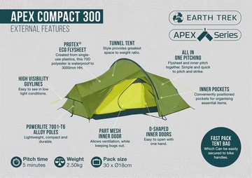 3-местная велосипедная палатка Vango Apex Compact 300
