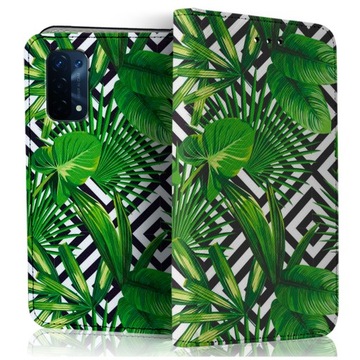 ETUI Z KLAPKĄ CASE POKROWIEC NA MAGNES PORTFEL DO OPPO A74 5G WZORY