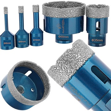 ZESTAW WIERTEŁ DIAMENTOWYCH KORONKI DO GRESU M14