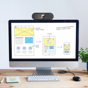 Потоковое веб-камера 1080P, 13 ПК