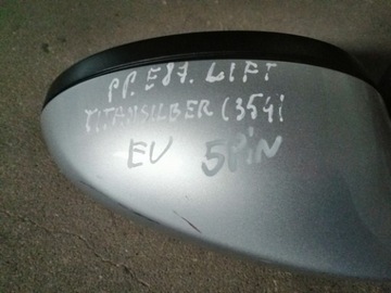 BMW E87 ЗЕРКАЛО ПРАВОЕ TITANSILBER EUROPA