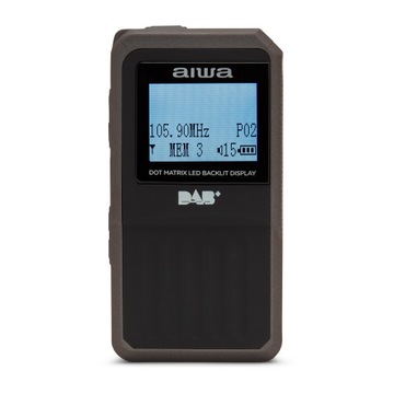 RADIO KIESZONKOWE MAŁE MINI LATARKA DAB+ AIWA RD-20DAB/BK
