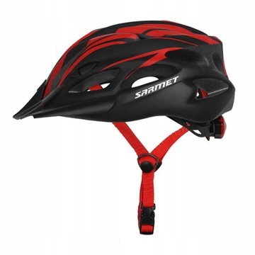 Kask Rowerowy męski damski z LED czarny M 54-62cm