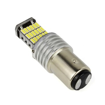 ŻARÓWKA 45 LED P21/5W BAY15D DWUWŁÓKNOWA BIAŁA