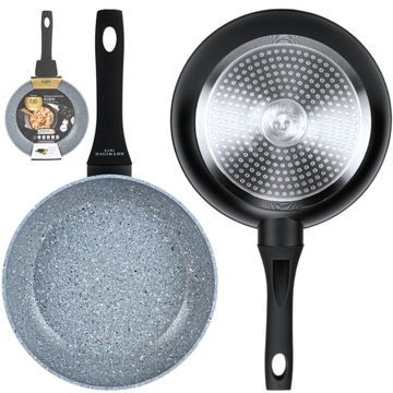 PATELNIA 24 cm GRANITOWA POWŁOKA GREBLON NON-STICK PATELNIE