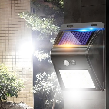 СОЛНЕЧНАЯ ЛАМПА 20 СВЕТОДИОДОВ С ДАТЧИКОМ ДВИЖЕНИЯ И СУМЕРКА