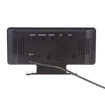 Часы с функцией будильника и термометра, GreenBlue, гигрометр, черные, GB395