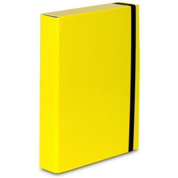 Teczka z gumką BOX CARIBIC jasno żółta 5cm 341/28