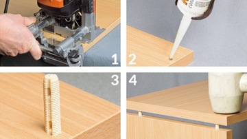 Дюбель, штифты мебельные крепежные Ø8х36 мм из пластика - 50 шт.