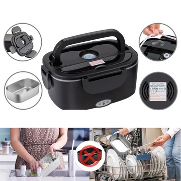 ELEKTRYCZNY LUNCH BOX PODGRZEWACZ OBIAD 12/24V 60W 1500ML