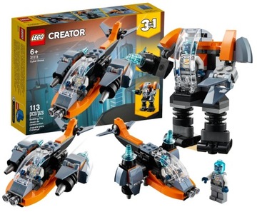 LEGO Creator 3 в 1 31111 Кибердрон + БЕСПЛАТНАЯ СУМКА LEGO