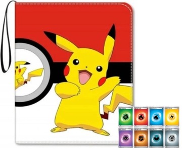 Album Klaser na Karty Pokemon na 400 Kart + 8 Oryginalnych Kart Energii