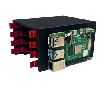 Стойка на 4 накопителя для NAS-сервера Raspberry Pi 3/4/5