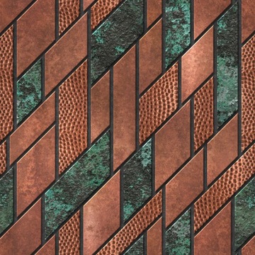 TAPETA MIEDŹ BETON METAL GEOMETRYCZNE SOHO 5629al