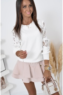 ЭЛЕГАНТНЫЙ ДЖЕМПЕР С КРУЖЕВНЫМИ РУКАВАМИ ОСТИН! WZ.1 С/М