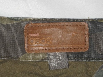 Spodenki krótkie spodnie woodland moro khaki szorty bawełna 42 pas 84-88cm