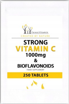 WITAMINA C 1000 BIOFLAWONOIDY ODPORNOŚĆ PRZECIWUTLENIACZ OPÓŹNIA STARZENIE