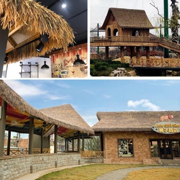 Imitacja strzechy ze słomy Dekoracyjna do ogrodu na imprezę w stylu A