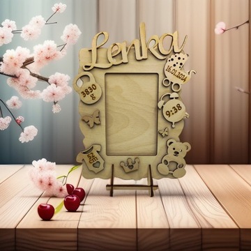 РАМКА ДЛЯ ФОТО НОМЕРА КРЕЩЕНИЕ ПОДАРОК ​​С ГРАВИРОВКОЙ