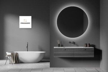 КРУГЛОЕ ЗЕРКАЛО ДЛЯ ВАННОЙ, СО СВЕТОДИОДНОЙ ПОДСВЕТКОЙ, 3 ЦВЕТА Rondo fi 80c