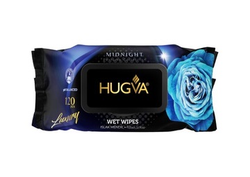 HUGVA ORIENTALNE LUKSUSOWE NAWILŻANE CHUSTECZKI MID NIGHT 120szt.