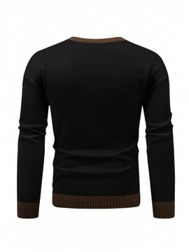 SHEIN МУЖСКОЙ СВИТЕР С ДЛИННЫМИ РУКАВАМИ И УЗОРАМИ L 917