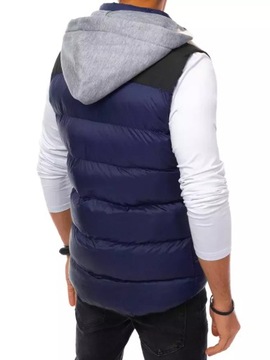 ЖИЛЕТ МУЖСКИЙ СТЕГАНЫЙ С КАПЮШОНОМ, размер XXL