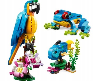 LEGO Creator 3 в 1 Экзотический попугай 3 в 1 LEGO БЛОКИ ПТИЦА РЫБА БЛОКИ