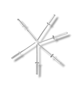 Nity zrywalne 4x16 100 sztuk alu-stal DIN 7337 ISO 15977